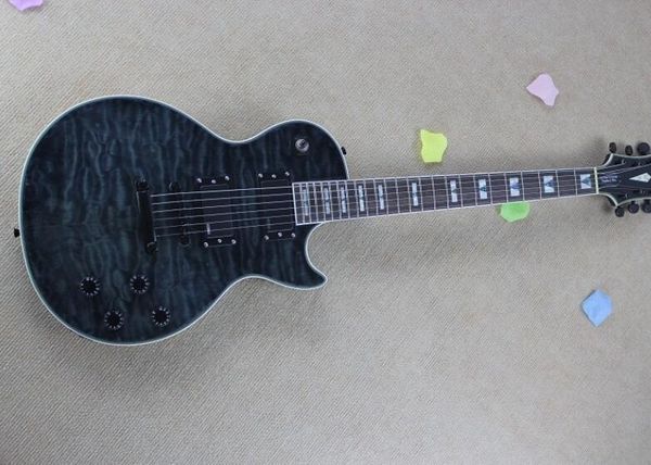 lp custom prophecy plus electric guitar cloud pattern transparent black active line, ing
lp custom prophecy plus electric guitar cloud pattern transparent black active line, ing