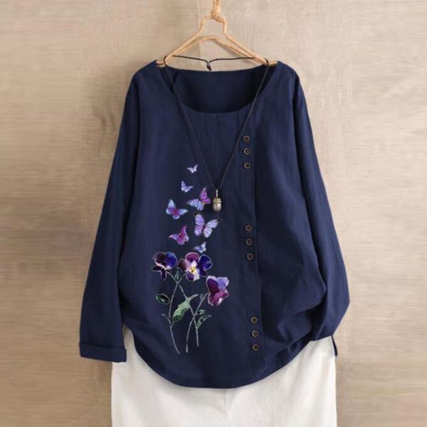women blouses plus size women long sleeve cotton linen o-neck botton print blouse shirt blusaa la moda mujer blusa mujer 2020, White
women blouses plus size women long sleeve cotton linen o-neck botton print blouse shirt blusaa la moda mujer blusa mujer 2020, White