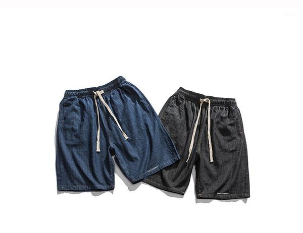 knee length casual male trousers denim designer men shorts loose solid color harajuku relaxed mens pants, White;black
knee length casual male trousers denim designer men shorts loose solid color harajuku relaxed mens pants, White;black