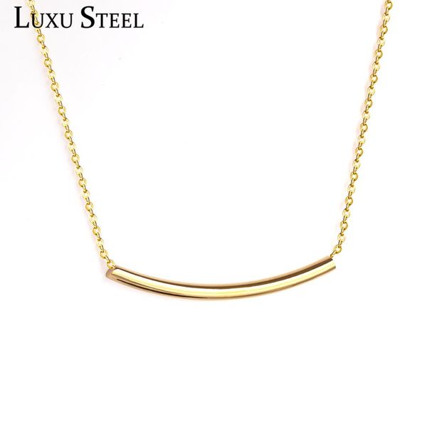 luxusteel long curved horizontal tube bar gold/silver pendant necklace stainless steel chains necklaces wholesale party friend
luxusteel long curved horizontal tube bar gold/silver pendant necklace stainless steel chains necklaces wholesale party friend