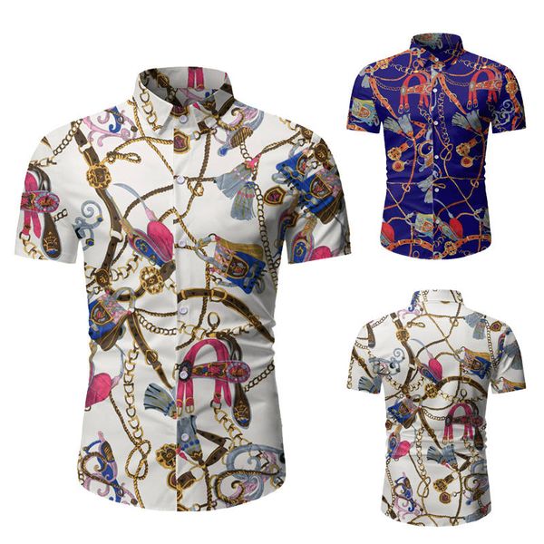 mens designer dress shirts lapel neck printed beach style mens casual mens apparel, White;black
mens designer dress shirts lapel neck printed beach style mens casual mens apparel, White;black