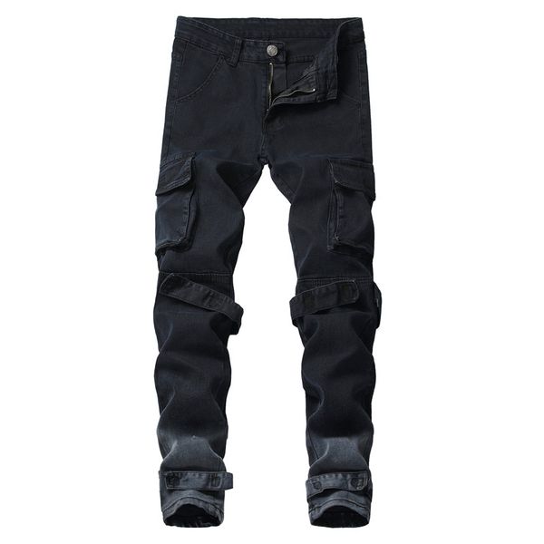 kimsere men casual cargo jeans pants with multi pockets black hi street denim trousers for male straight fit plus size 28-40, Blue
kimsere men casual cargo jeans pants with multi pockets black hi street denim trousers for male straight fit plus size 28-40, Blue