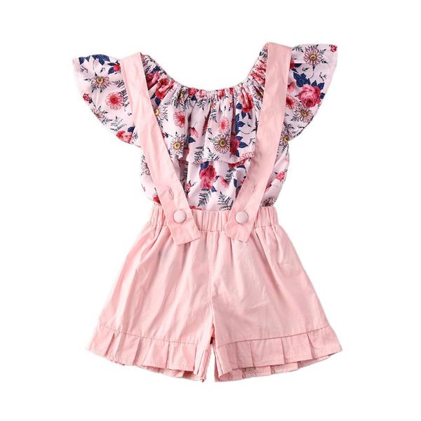 1-6y kid ребёнки одежда комплекты 2pcs плеча цветы t рубашки топы + биб шорты комбинезоны, White
1-6y kid ребёнки одежда комплекты 2pcs плеча цветы t рубашки топы + биб шорты комбинезоны, White