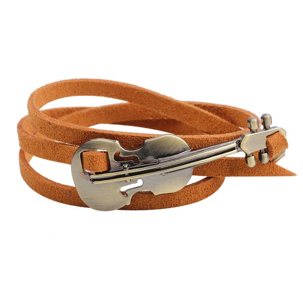 new 2018 fashion unique female wrap brown leather bracelets diy violin alloy long sporty charm men women bracelets jewelry, Golden;silver
new 2018 fashion unique female wrap brown leather bracelets diy violin alloy long sporty charm men women bracelets jewelry, Golden;silver