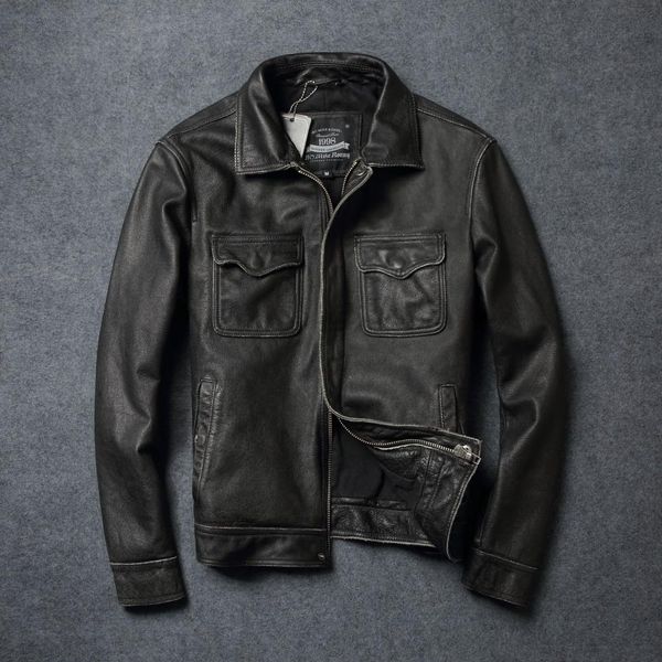 vintage distressed men american casual style leather jacket plus size xxxxxl genuine cowhide autumn leather coat ing, Black
vintage distressed men american casual style leather jacket plus size xxxxxl genuine cowhide autumn leather coat ing, Black