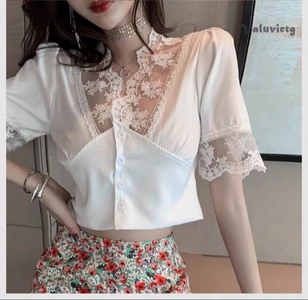 блуза кружева обрезка верхней женщина белого mulher camisas blusas де mujer дама старинные femme рубашка топы женщины мода корейская одежда, White
блуза кружева обрезка верхней женщина белого mulher camisas blusas де mujer дама старинные femme рубашка топы женщины мода корейская одежда, White