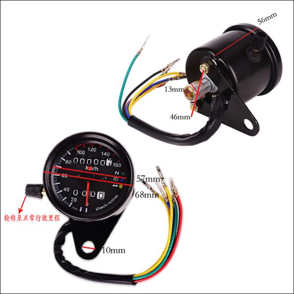 motorcycle dual odometer kmh speedometer gauge led backlight 12v indicator light (head lamp, neutral lamp, turn signal light) - chrome
motorcycle dual odometer kmh speedometer gauge led backlight 12v indicator light (head lamp, neutral lamp, turn signal light) - chrome