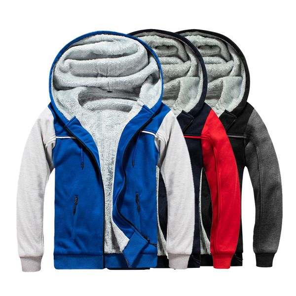 men's hoodies & sweatshirts mens fashion warm fur lined autumn winter thick fleece zipper coats male patchwork streetwear, Black
men's hoodies & sweatshirts mens fashion warm fur lined autumn winter thick fleece zipper coats male patchwork streetwear, Black