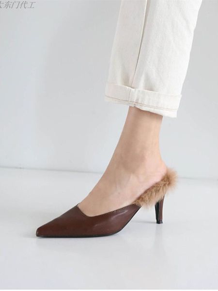 slippers women's flat bottom muller shoes 2021 spring and autumn pointed fur high heels outside lok fu, Black
slippers women's flat bottom muller shoes 2021 spring and autumn pointed fur high heels outside lok fu, Black