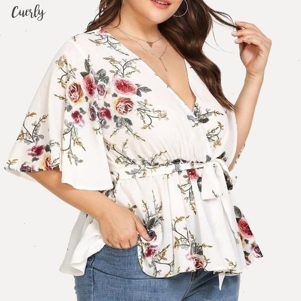 womens blouses and shirts flutter sleeve summer deep v neck floral printed tunic shirt bandage large size loose blouse camisa, White
womens blouses and shirts flutter sleeve summer deep v neck floral printed tunic shirt bandage large size loose blouse camisa, White