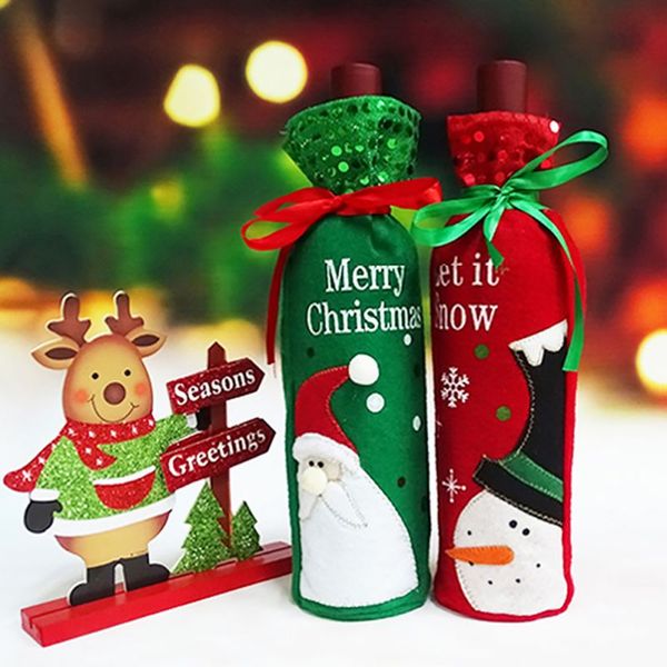 bottle cover for christmas dinner decor christmas wine bottle cover with rope kid gift santa claus decor ornaments
bottle cover for christmas dinner decor christmas wine bottle cover with rope kid gift santa claus decor ornaments
