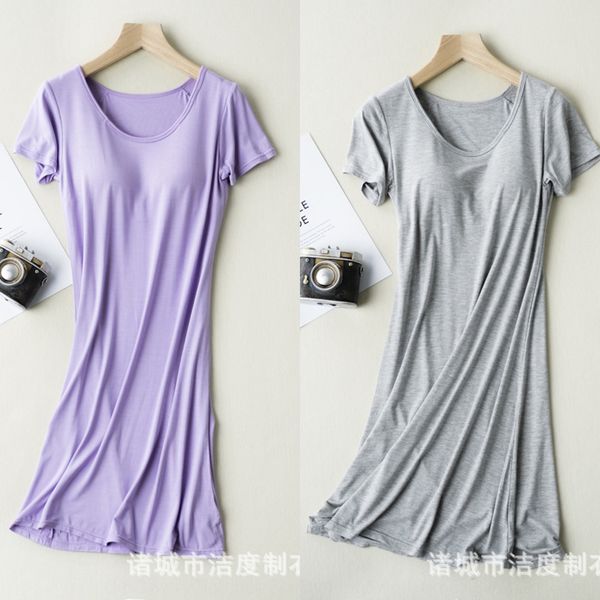 qopky modal female clothes clothes home furnishing clothing summer with chest pad short-sleeved nightdress no steel ring chest cup one, Blue;red
qopky modal female clothes clothes home furnishing clothing summer with chest pad short-sleeved nightdress no steel ring chest cup one, Blue;red