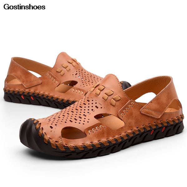 mens sandles men leather sandals cowhide casual shoes closed toe handmade sewing soft leather sandalen heren sandalias de playa, Black
mens sandles men leather sandals cowhide casual shoes closed toe handmade sewing soft leather sandalen heren sandalias de playa, Black