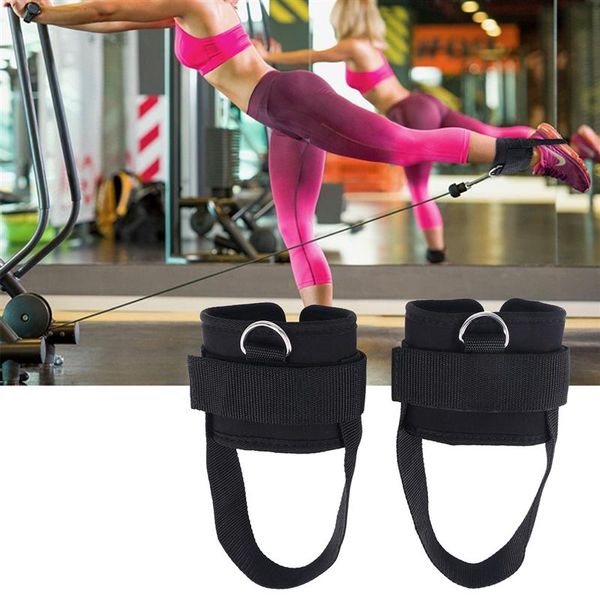 2pcs Sport Ankle Strap Padded D-ring Ankle Cuffs For Gym Workouts Cable Machines Buand Leg Weights Exercises