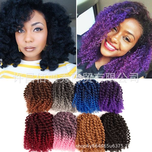 malibob jerry 10" folded ombre braiding hair afro hair havana jumbo marlybob twist synthetic kinky crochet hair extensions, Black
malibob jerry 10" folded ombre braiding hair afro hair havana jumbo marlybob twist synthetic kinky crochet hair extensions, Black