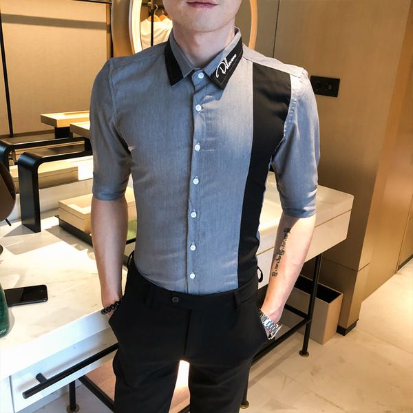 британский стиль пэчворк цвет рубашки мужчины 2020 лето slim fit мужчины повседневные рубашки половина рукава уличная одежда / выпускной веч, White;black
британский стиль пэчворк цвет рубашки мужчины 2020 лето slim fit мужчины повседневные рубашки половина рукава уличная одежда / выпускной веч, White;black