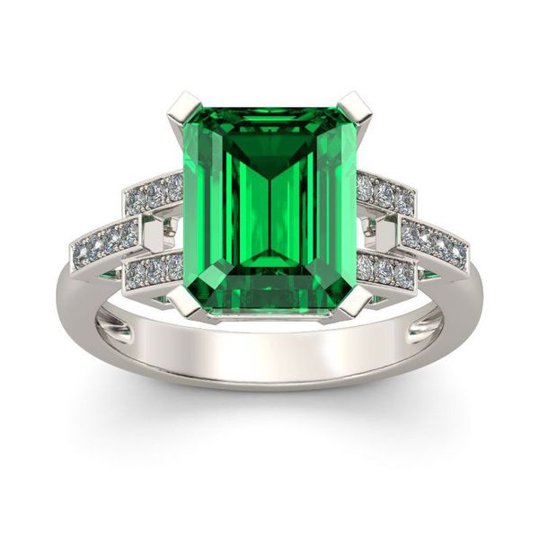 new white gold big green square gemstone wedding engagement rings for women fashion cz zircon crystal ring, Silver
new white gold big green square gemstone wedding engagement rings for women fashion cz zircon crystal ring, Silver
