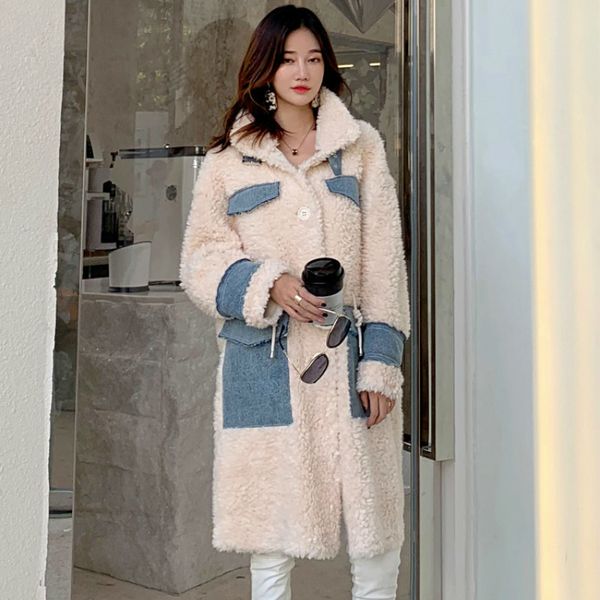 real fur coat female 100% wool jacket autumn winter coat women clothes 2020 korean vintage sheep shearling long zt4272, Black
real fur coat female 100% wool jacket autumn winter coat women clothes 2020 korean vintage sheep shearling long zt4272, Black