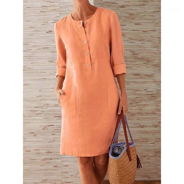 crew neck loose women dresses fashion designer panelled female apparel with button spring pure color ladies dress casual, Black;gray
crew neck loose women dresses fashion designer panelled female apparel with button spring pure color ladies dress casual, Black;gray