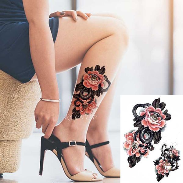 waterproof temporary tattoo sticker black snake peony flower metal chain fake tatto flash tatoo hand arm art for women men
waterproof temporary tattoo sticker black snake peony flower metal chain fake tatto flash tatoo hand arm art for women men