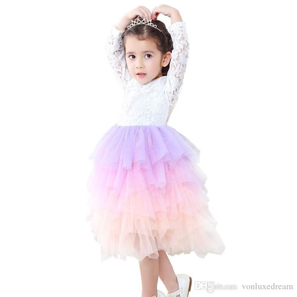 fashion kids girls lace flying ribbon digital long sleeve rainbow dress flower girl dress for halloween party costume dress, White;blue
fashion kids girls lace flying ribbon digital long sleeve rainbow dress flower girl dress for halloween party costume dress, White;blue