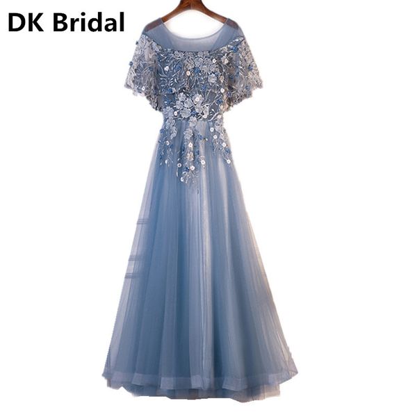 party dresses navy blue elegant evening long 2021 o-neck with jacket luxury appliques flower tulle formal gown, White;black
party dresses navy blue elegant evening long 2021 o-neck with jacket luxury appliques flower tulle formal gown, White;black