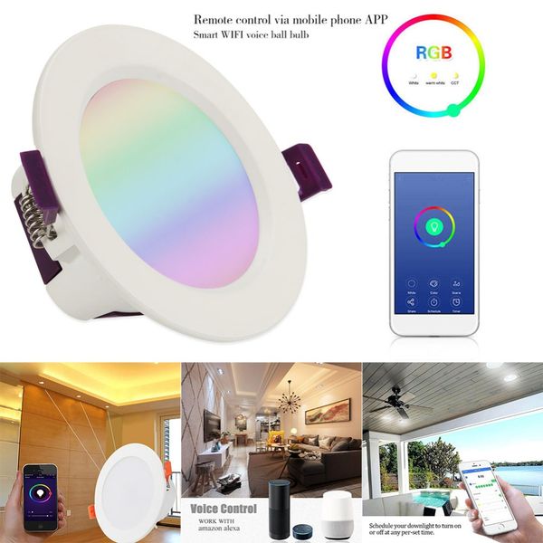led smart downlight 9w rgbw multicolor wifi downlight round ceiling recessed spot light app control work with alexa&google home full functio
led smart downlight 9w rgbw multicolor wifi downlight round ceiling recessed spot light app control work with alexa&google home full functio
