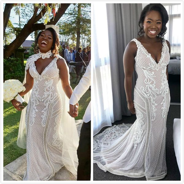 2020 arabic aso ebi luxurious stunning mermaid wedding dresses beaded lace bridal dresses cowl backs wedding gowns zj255, White
2020 arabic aso ebi luxurious stunning mermaid wedding dresses beaded lace bridal dresses cowl backs wedding gowns zj255, White