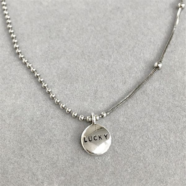 s925 trendy beautiful gift to mom letters lucky beads snake chain choker necklaces asymmetrical female necklace women's jewelry, Silver
s925 trendy beautiful gift to mom letters lucky beads snake chain choker necklaces asymmetrical female necklace women's jewelry, Silver