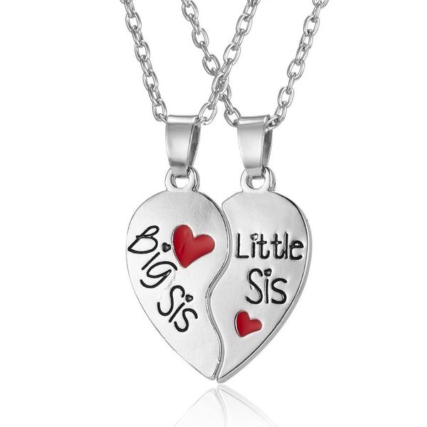 2pc love heart stitching pendant necklaces puzzle matching two halves heart necklaces for sister lovers gift jewelry accessories, Silver
2pc love heart stitching pendant necklaces puzzle matching two halves heart necklaces for sister lovers gift jewelry accessories, Silver