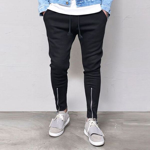 men pants zipper casual solid color outdoor running pants elastic waist casual trousers for male, Black
men pants zipper casual solid color outdoor running pants elastic waist casual trousers for male, Black