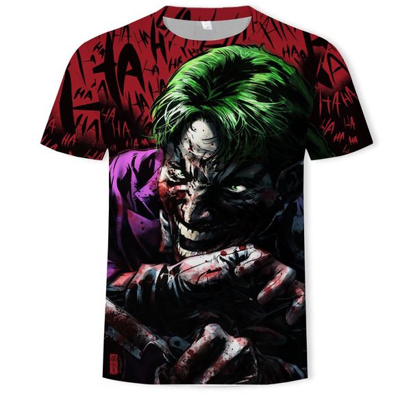 mens designer clown digital 3d printing casual pullover round collar t-shirt, White;black
mens designer clown digital 3d printing casual pullover round collar t-shirt, White;black