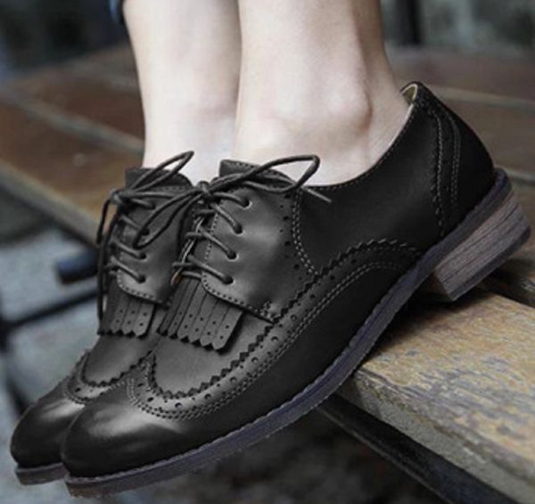 brogue women pumps spring autumn lace up low heels platform ladies oxford shoes british style vintage office shoes plus size, Black
brogue women pumps spring autumn lace up low heels platform ladies oxford shoes british style vintage office shoes plus size, Black