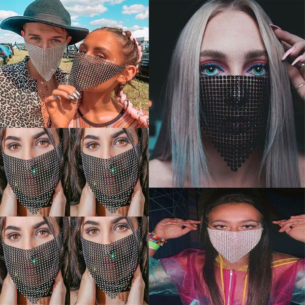 2020 fashion women style mesh flash jewelry mask colorful crystal shiny diamond mask women party veil bling diamond purdah club mask, Silver
2020 fashion women style mesh flash jewelry mask colorful crystal shiny diamond mask women party veil bling diamond purdah club mask, Silver