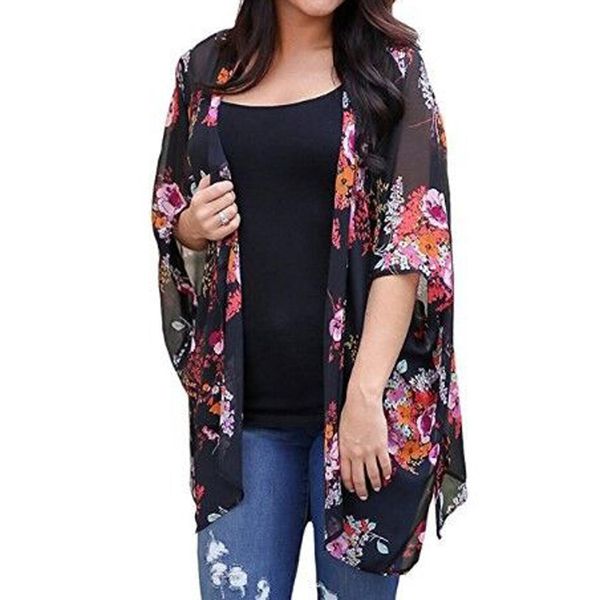 women's jackets women chiffon flower print coat suit bikini swimwear beach swimsuit smock, Black;brown
women's jackets women chiffon flower print coat suit bikini swimwear beach swimsuit smock, Black;brown
