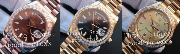 luxury watches men automatic cal.3255 eta watch men's day date 228345 rbr black golden brown diamond rose gold president swiss wristwat, Slivery;brown
luxury watches men automatic cal.3255 eta watch men's day date 228345 rbr black golden brown diamond rose gold president swiss wristwat, Slivery;brown