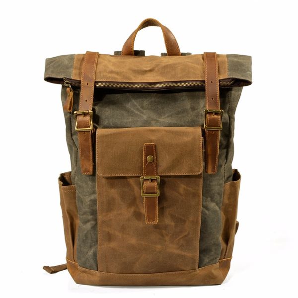 dropship hard waterproof canvas leather backpack men large capacity waxed daypacks teenagers vintage canvas rucksacks retro bag
dropship hard waterproof canvas leather backpack men large capacity waxed daypacks teenagers vintage canvas rucksacks retro bag