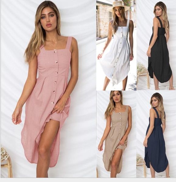 womens holiday strappy button dress ladies casual summer beach midi sun dress plus size five colors ell, Black;gray
womens holiday strappy button dress ladies casual summer beach midi sun dress plus size five colors ell, Black;gray