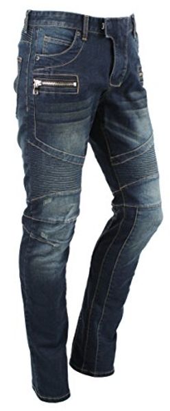 kool j mens zippers biker motorcycle vintage denim jeans slim straight 30~46 big size, Blue
kool j mens zippers biker motorcycle vintage denim jeans slim straight 30~46 big size, Blue