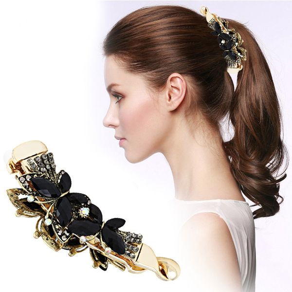 women banana hair clip claw holder butterfly resin hairpin vintage 108x31mm, Golden;white
women banana hair clip claw holder butterfly resin hairpin vintage 108x31mm, Golden;white