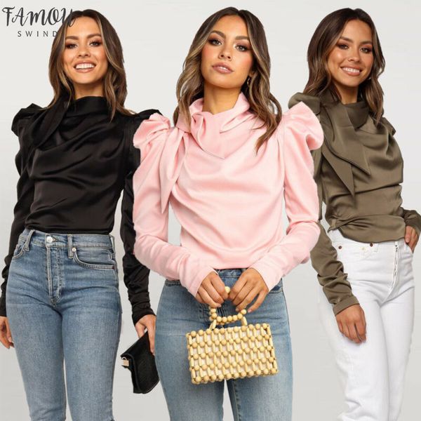 fashion womens ladies solid satin bow neck long puff sleeve outwear shirt blouse autumn, White
fashion womens ladies solid satin bow neck long puff sleeve outwear shirt blouse autumn, White
