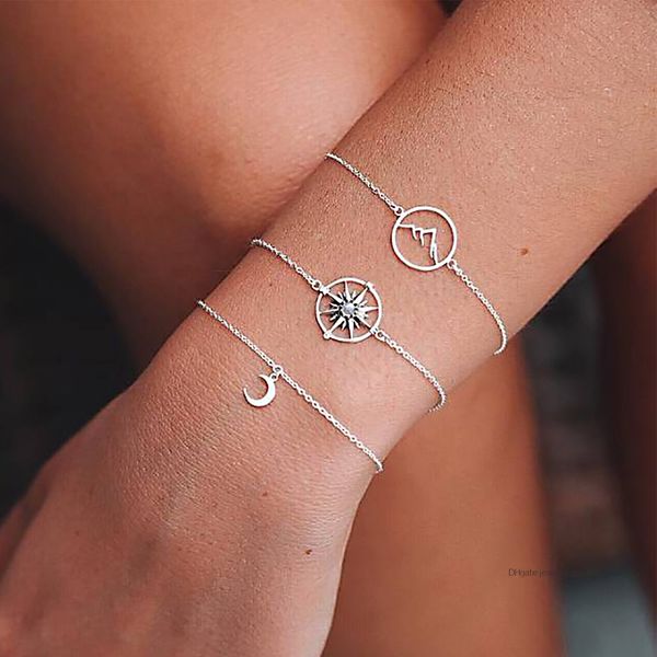 3 pcs/set bohemian fashion retro moon mountain geometry crystal silver bracelet set women party wedding jewelry accessories, Golden;silver
3 pcs/set bohemian fashion retro moon mountain geometry crystal silver bracelet set women party wedding jewelry accessories, Golden;silver