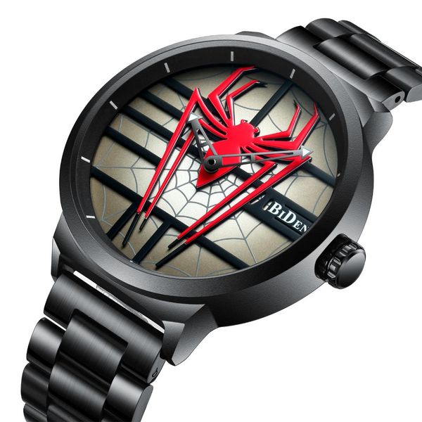 biden fashion men watch 2019 waterproof black stainless steel band unique spider dial male quartz sports wristwatch casual clock, Slivery;brown
biden fashion men watch 2019 waterproof black stainless steel band unique spider dial male quartz sports wristwatch casual clock, Slivery;brown
