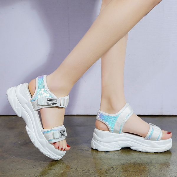 rimocy silver glitter high platform sandals women thick bottom comfortable hook loop summer shoes woman casual sandalias mujer ly191220, Black
rimocy silver glitter high platform sandals women thick bottom comfortable hook loop summer shoes woman casual sandalias mujer ly191220, Black