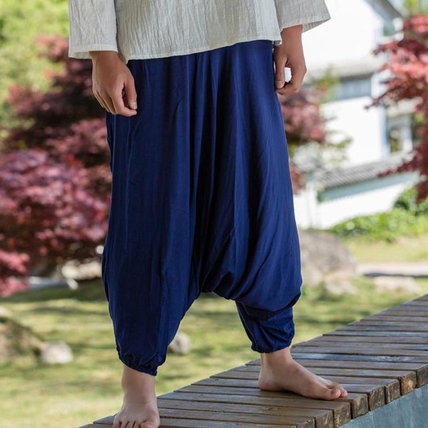 men's pants men wide leg yoga fitness bottoms solid ankle length loose casual vintage, Black
men's pants men wide leg yoga fitness bottoms solid ankle length loose casual vintage, Black