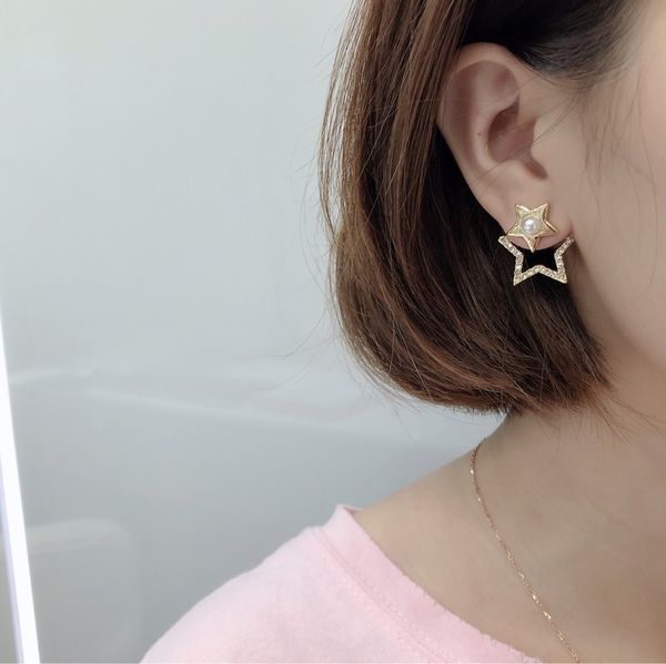 stars studs personality jewelry brass needle earrings stud earrings for women asymmetric christmas party gift, Golden;silver
stars studs personality jewelry brass needle earrings stud earrings for women asymmetric christmas party gift, Golden;silver