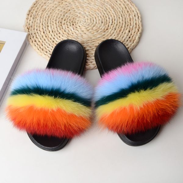 summer women fur slippers fox slides fluffy real fox fur slipper non slip indoor flip flops ladies lovely funny shoes, Black
summer women fur slippers fox slides fluffy real fox fur slipper non slip indoor flip flops ladies lovely funny shoes, Black