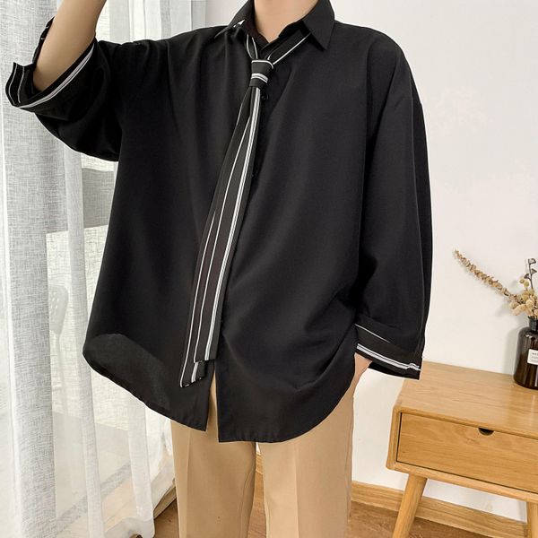 autumn dress shirt men's fashion society men shirt business casual man loose long-sleeved shirts male large size -5xl, White;black
autumn dress shirt men's fashion society men shirt business casual man loose long-sleeved shirts male large size -5xl, White;black