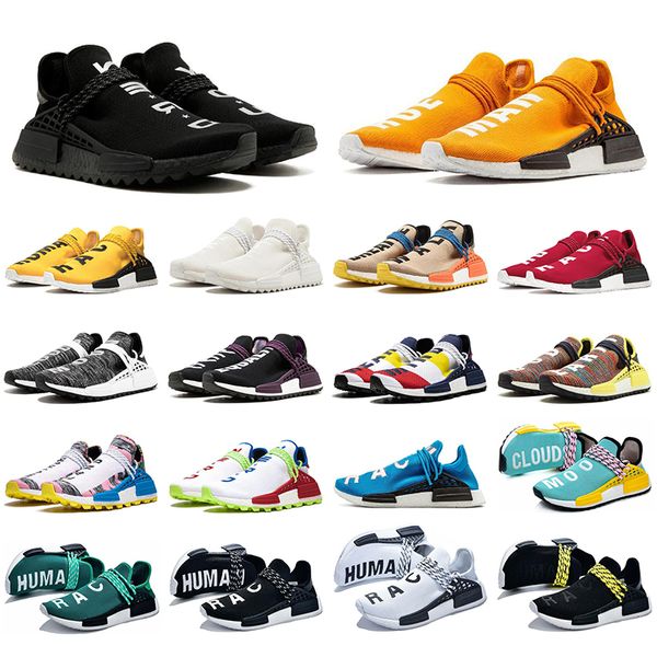 

with socks human race men women running shoes orange yellow nerd triple black pale nude equality sport designer shoe sneakers