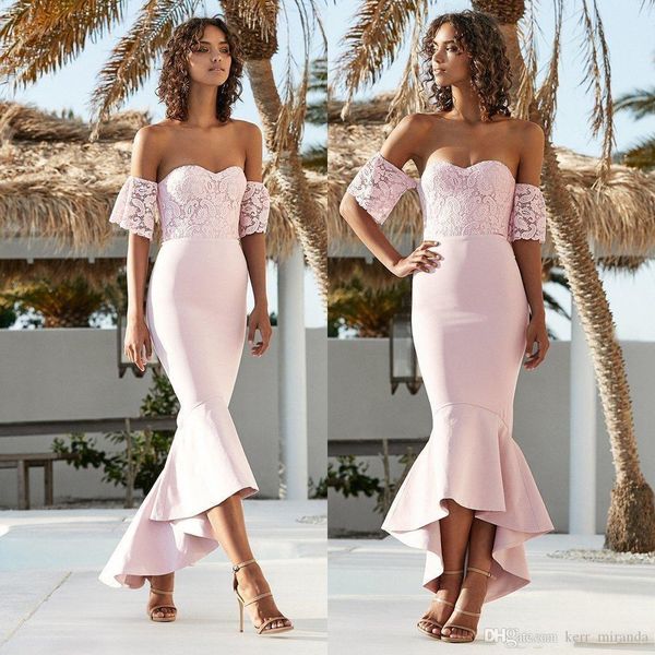 cascading ruffle pink country mermaid bridesmaid dresses long lace off shoulder short sleeves maid of honor dresess long maid of honor gowns, White;pink
cascading ruffle pink country mermaid bridesmaid dresses long lace off shoulder short sleeves maid of honor dresess long maid of honor gowns, White;pink